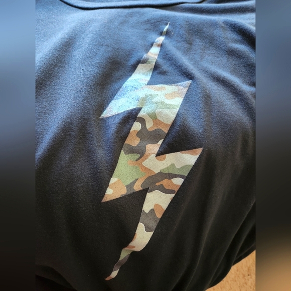 WOMEN'S LONG SLEEVES CAMO DETAILED SWEATER SHIRT| BLACK| S M L| NWOT - Picture 4 of 6